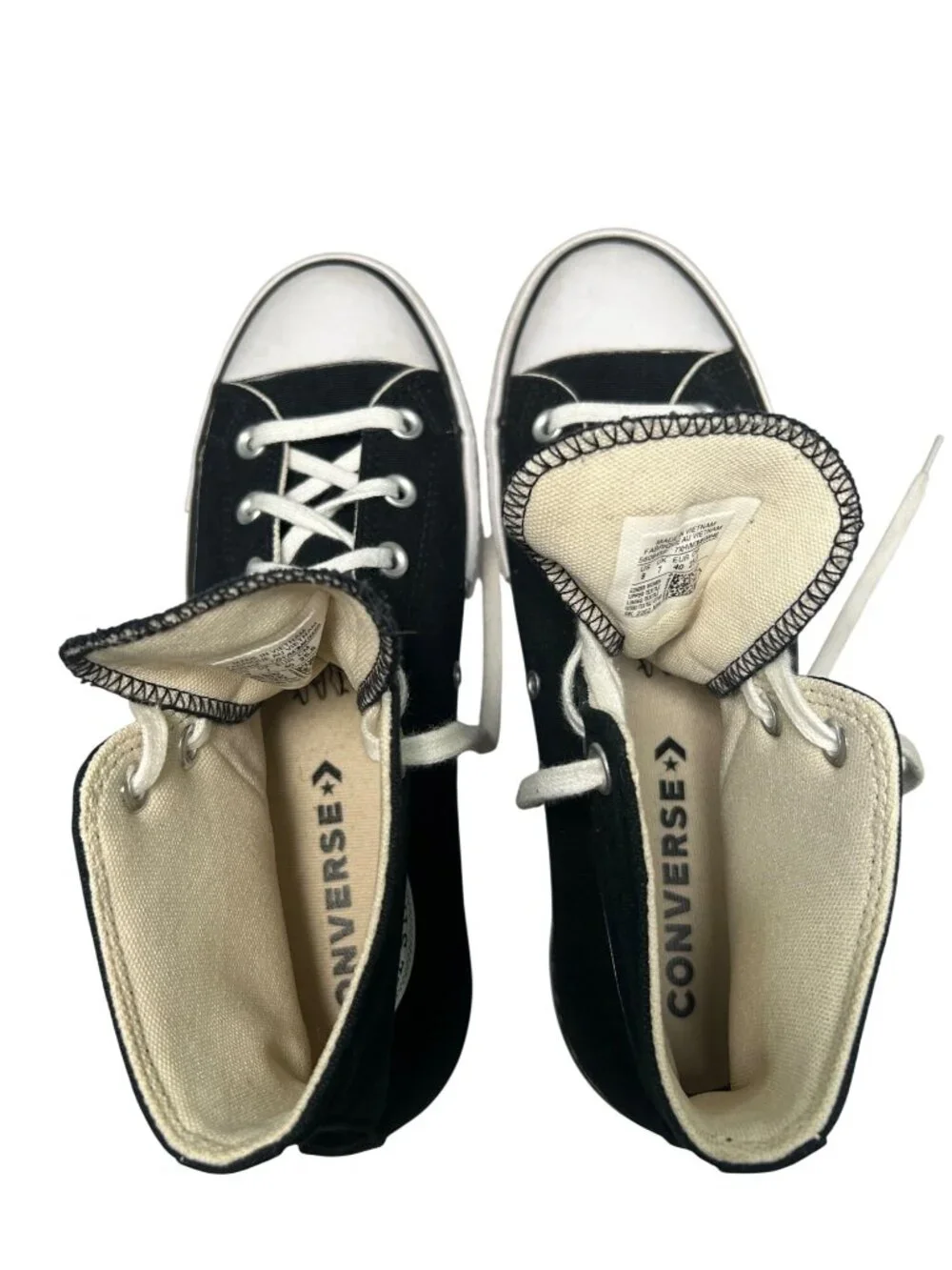 Converse Chuck Taylor All Star Platform Women's 9 Black Canvas High-Top Sneakers - Picture 11 of 16